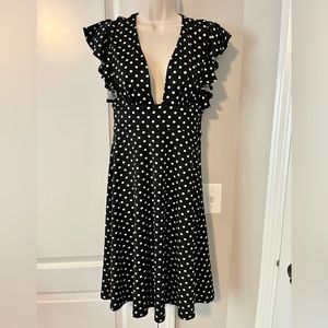 Venus low cut polka dot dress S